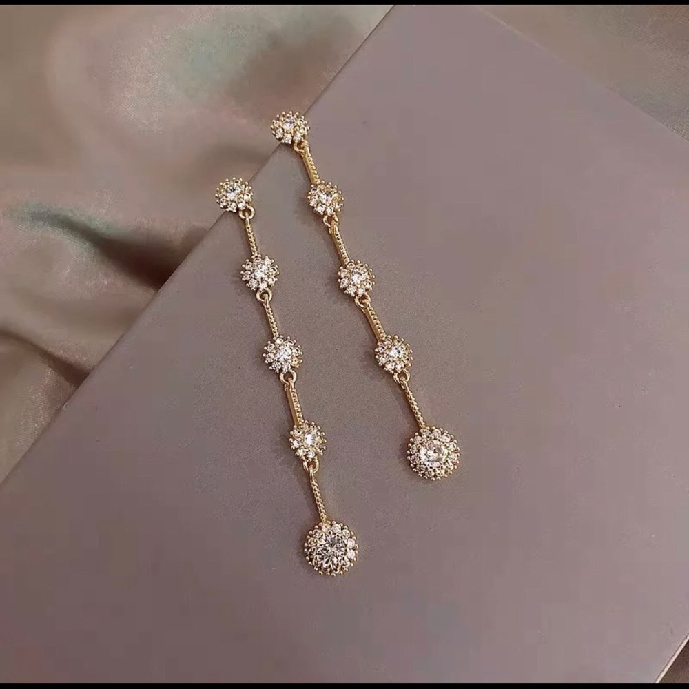 Sun shaped drop earrings🌟gold🌟
